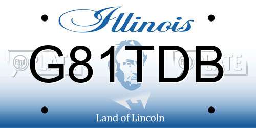 G81TDB Illinois License Plate