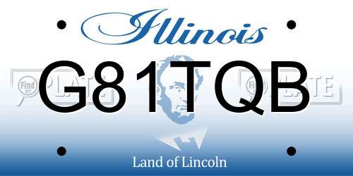 G81TQB Illinois License Plate