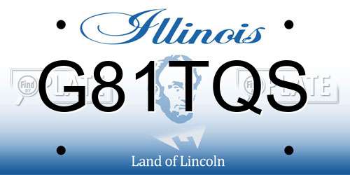 G81TQS Illinois License Plate