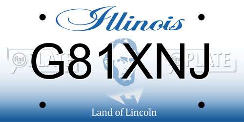 G81XNJ Illinois License Plate