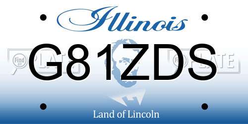 G81ZDS Illinois License Plate