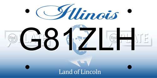 G81ZLH Illinois License Plate