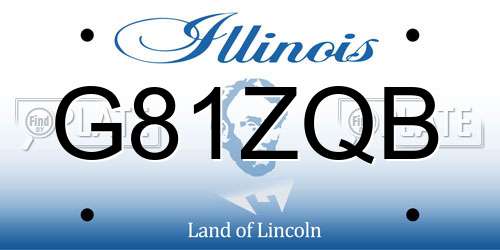 G81ZQB Illinois License Plate