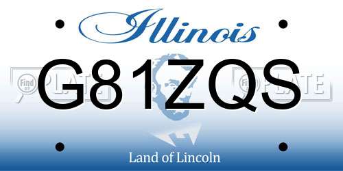 G81ZQS Illinois License Plate