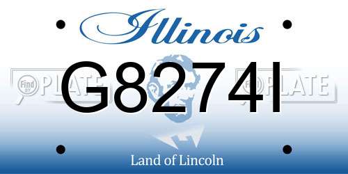 G8274I Illinois License Plate