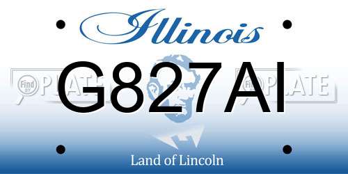 G827AI Illinois License Plate