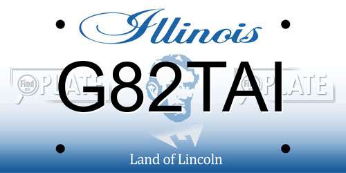 G82TAI Illinois License Plate