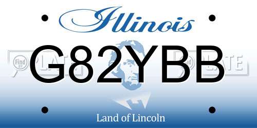 G82YBB Illinois License Plate
