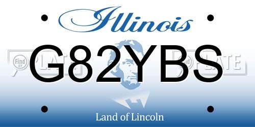 G82YBS Illinois License Plate