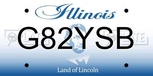G82YSB Illinois License Plate
