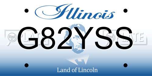 G82YSS Illinois License Plate
