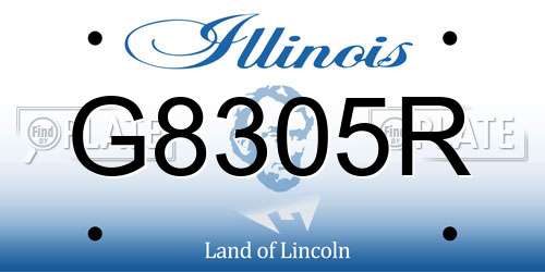 G8305R Illinois License Plate