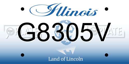 G8305V Illinois License Plate