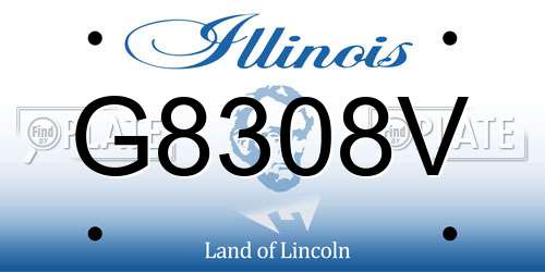 G8308V Illinois License Plate