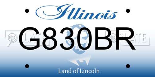 G830BR Illinois License Plate