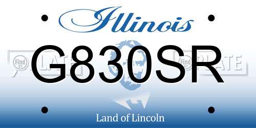 G830SR Illinois License Plate
