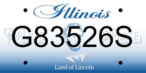 G83526S Illinois License Plate