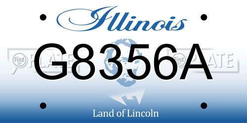 G8356A Illinois License Plate