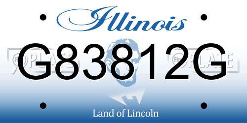 G83812G Illinois License Plate