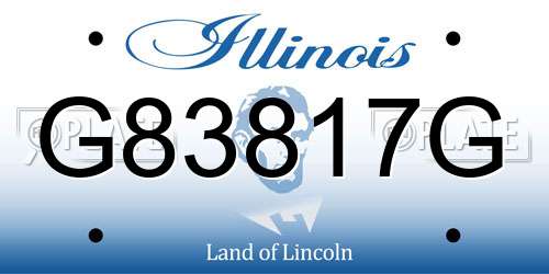 G83817G Illinois License Plate