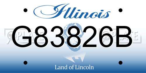 G83826B Illinois License Plate