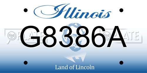 G8386A Illinois License Plate