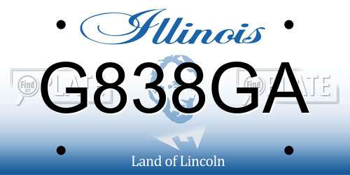 G838GA Illinois License Plate