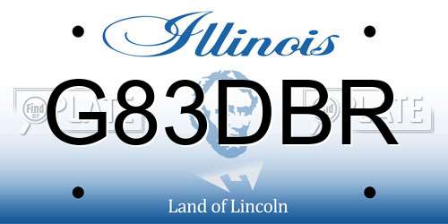 G83DBR Illinois License Plate
