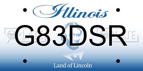 G83DSR Illinois License Plate