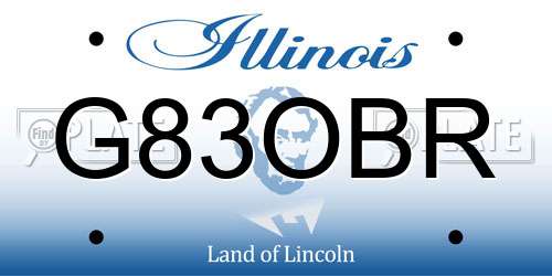 G83OBR Illinois License Plate