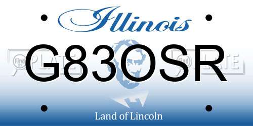 G83OSR Illinois License Plate