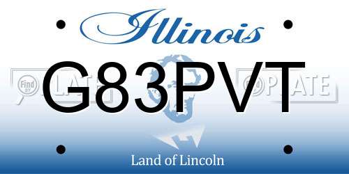 G83PVT Illinois License Plate