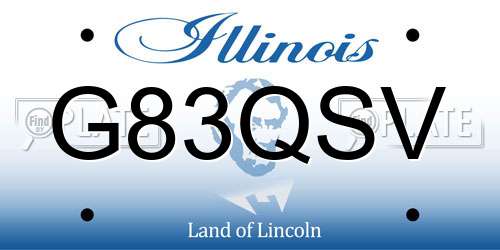 G83QSV Illinois License Plate