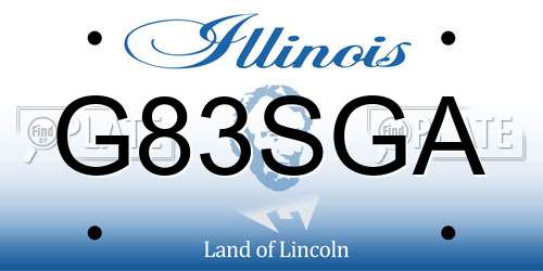 G83SGA Illinois License Plate
