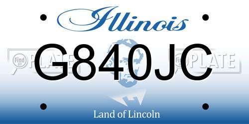 G840JC Illinois License Plate