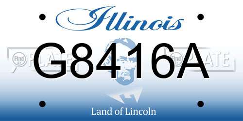G8416A Illinois License Plate