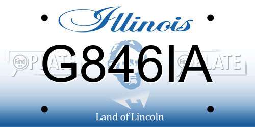 G846IA Illinois License Plate