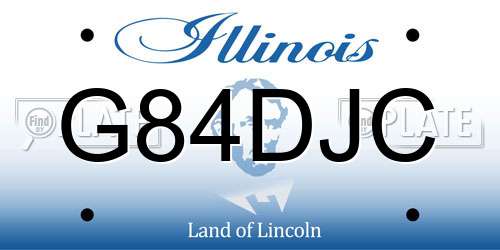 G84DJC Illinois License Plate