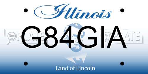 G84GIA Illinois License Plate
