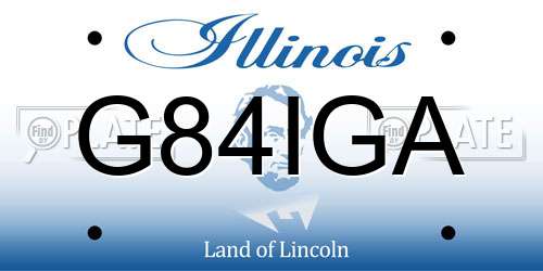 G84IGA Illinois License Plate