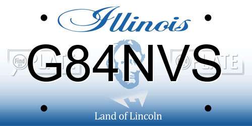 G84NVS Illinois License Plate
