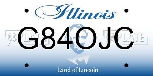 G84OJC Illinois License Plate