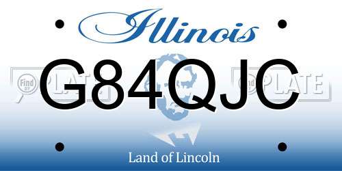 G84QJC Illinois License Plate