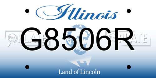 G8506R Illinois License Plate