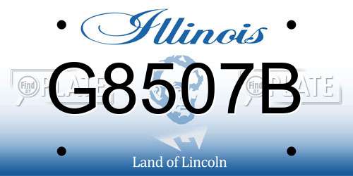 G8507B Illinois License Plate