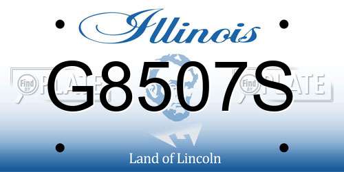 G8507S Illinois License Plate