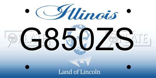 G850ZS Illinois License Plate