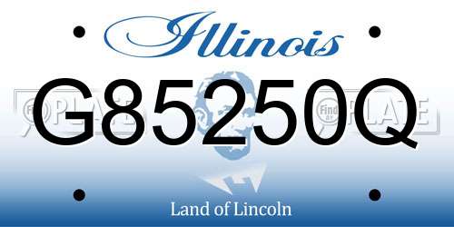 G85250Q Illinois License Plate