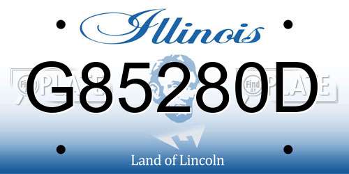 G85280D Illinois License Plate
