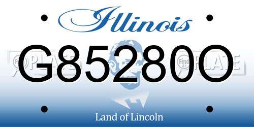 G85280O Illinois License Plate
